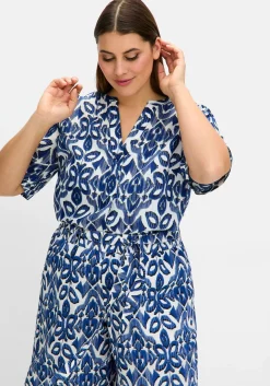 Bedruckte, leicht transparente Tunika