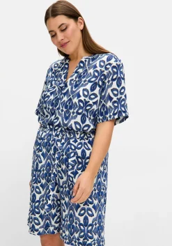 Bedruckte Schlupf-Bermudas mit Bindegürtel