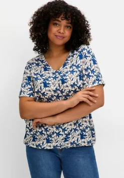 Bedruckte Tunika mit Gummizugbund