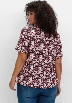 Bedruckte Tunika mit Gummizugbund