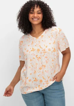 Bedruckte Tunika mit Gummizugbund