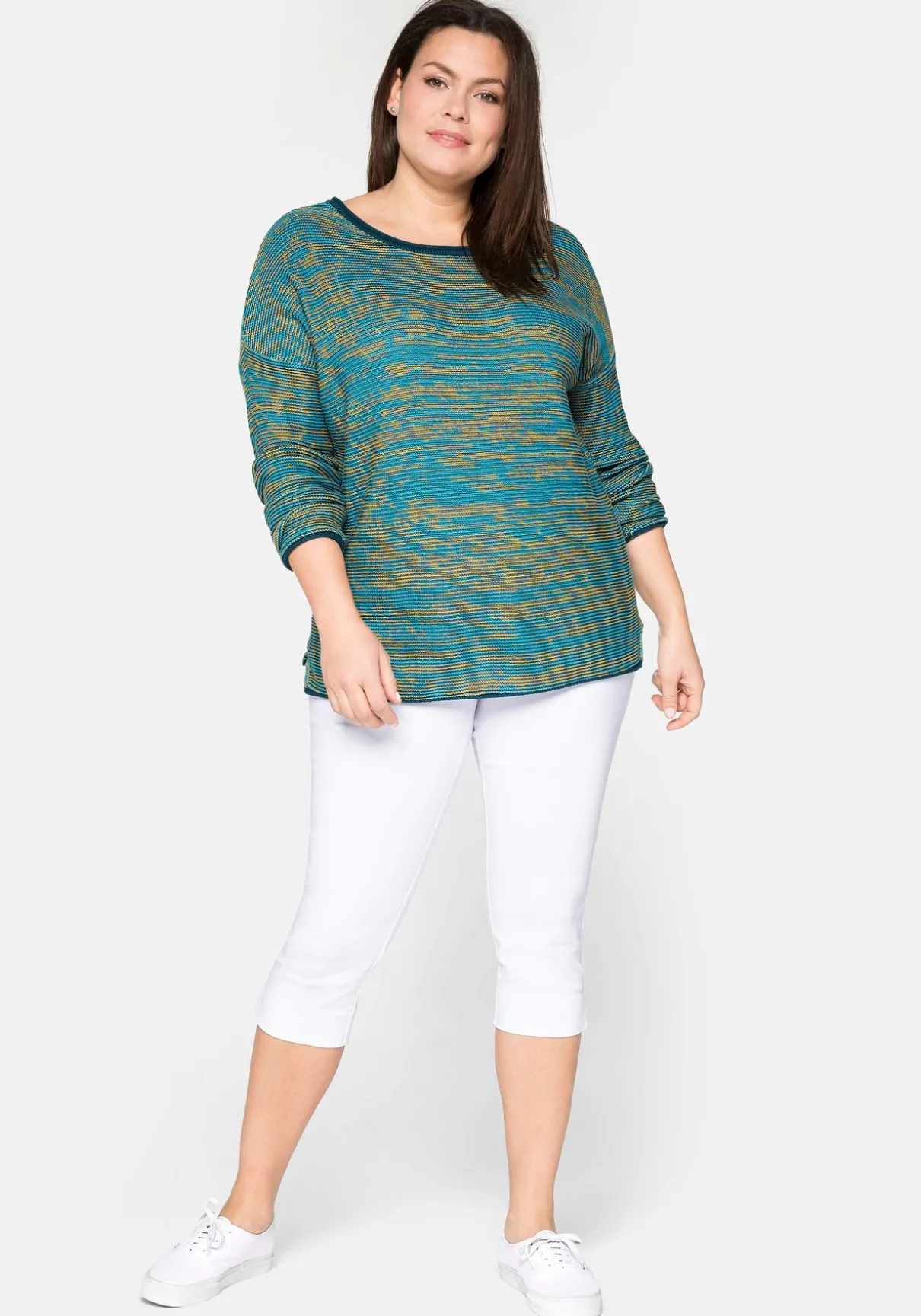 Bengalin-Hose in Caprilänge mit Schlupfbund