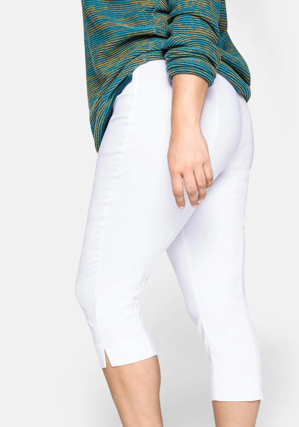 Bengalin-Hose in Caprilänge mit Schlupfbund