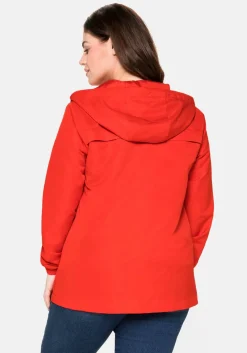 Übergangsjacke aus Microfaser, mit Kapuze