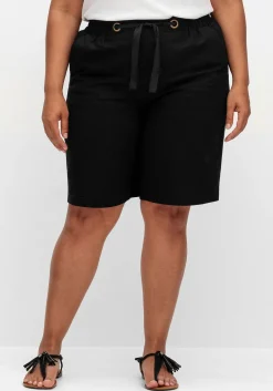 Bermudas im Leinen-Mix, mit Gummibund