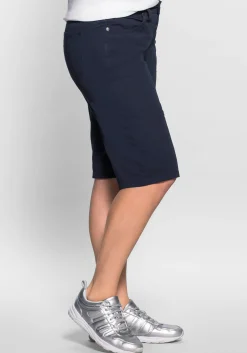 Bermudas in 5-Pocket-Form, aus Baumwoll-Twill