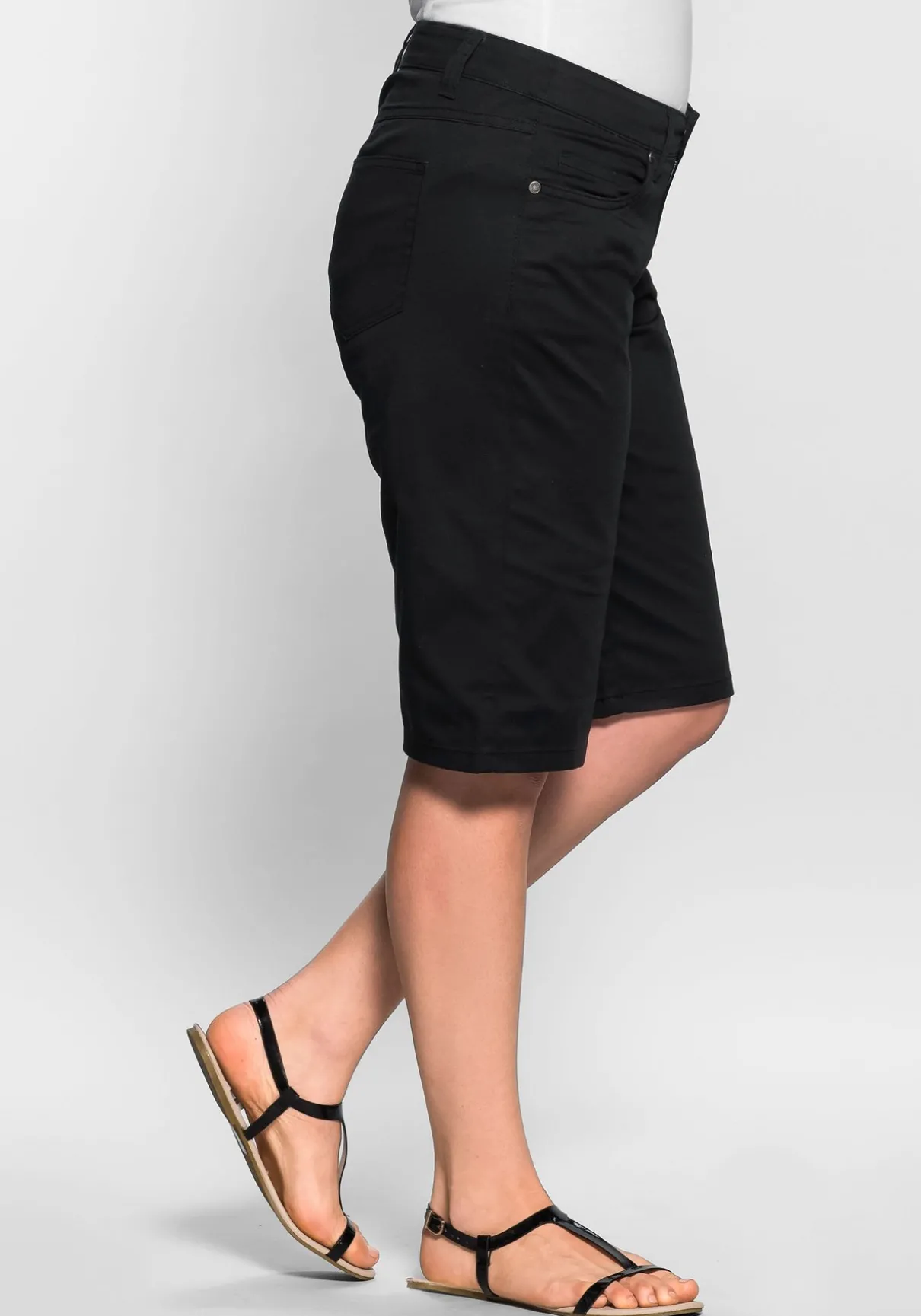 Bermudas in 5-Pocket-Form, aus Baumwoll-Twill