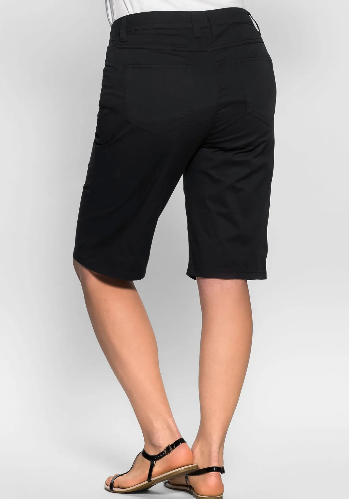 Bermudas in 5-Pocket-Form, aus Baumwoll-Twill