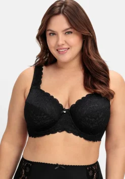 Bügel-BH mit blickdichter Spitze und Seitenstützen