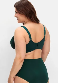 Bügel-BH mit floraler Spitze und Kontraststickerei