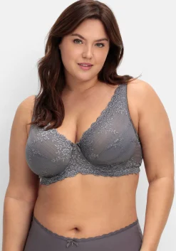 Bügel-BH mit floraler Stickerei-Spitze