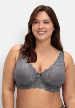 Bügel-BH mit floraler Stickerei-Spitze