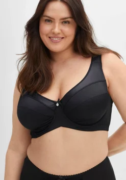 Bügel-BH mit kleiner Zierschleife, breite Träger