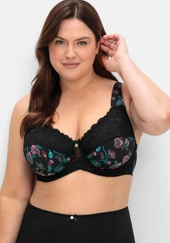 Bügel-BH mit Paisleydruck und Spitze