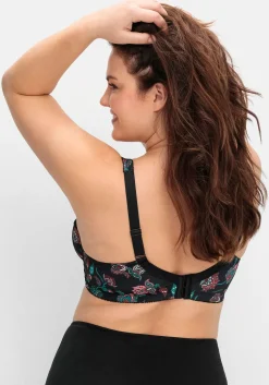 Bügel-BH mit Paisleydruck und Spitze