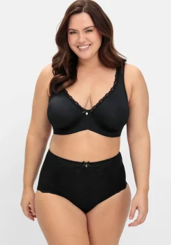 Bügel-BH mit Spitzenbesatz und Seitenschützen