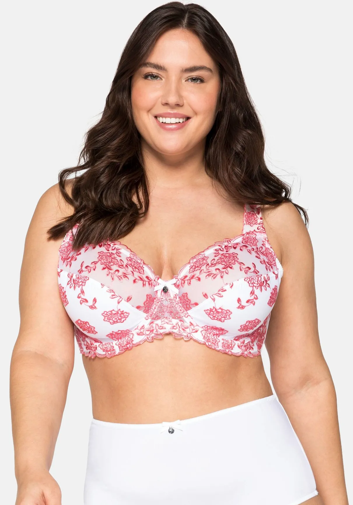 Bügel-BH mit Stickereispitze und Mesh-Einsätzen