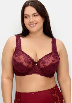 Bügel-BH mit Stickereispitze und Mesh-Einsätzen
