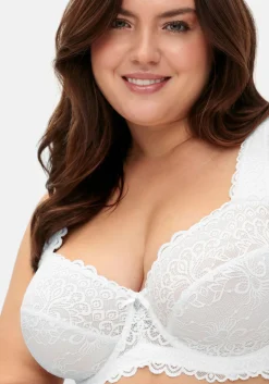 Bügel-BH mit Stickerei-Spitze allover