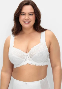 Bügel-BH mit Stickerei-Spitze allover