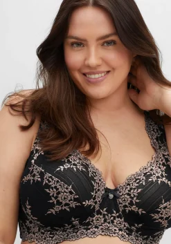 Bügel-BH mit Stickereispitze und Mesh-Einsätzen