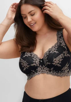 Bügel-BH mit Stickereispitze und Mesh-Einsätzen