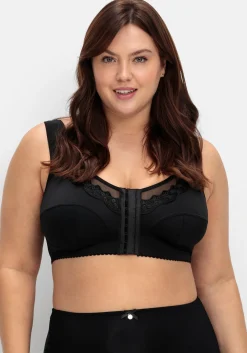 Bügelloser BH mit Spitze und Vorderverschluss