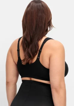 Bügelloser BH mit Vorderverschluss, breite Träger