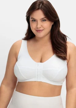 Bügelloser BH mit Vorderverschluss, breite Träger
