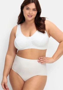 Bügelloser BH mit Vorderverschluss, breite Träger