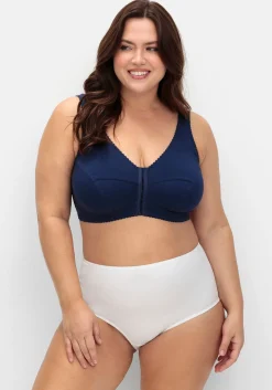 Bügelloser BH mit Vorderverschluss, breite Träger