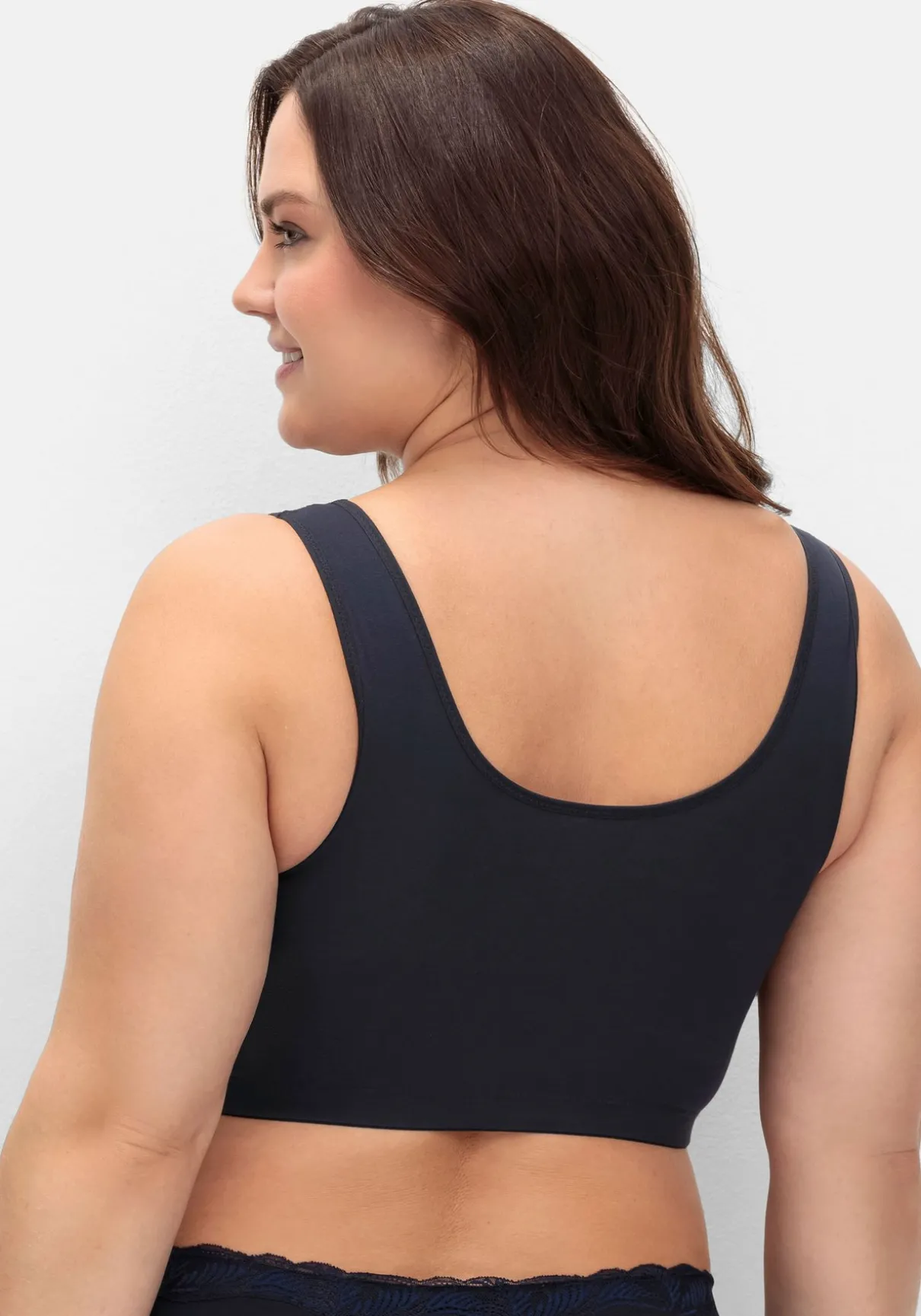 BH ohne Bügel in Bustier-Form, mit Spitzenborte