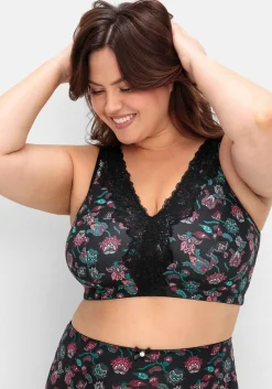 BH ohne Bügel in Bustier-Form, mit Spitzenborte