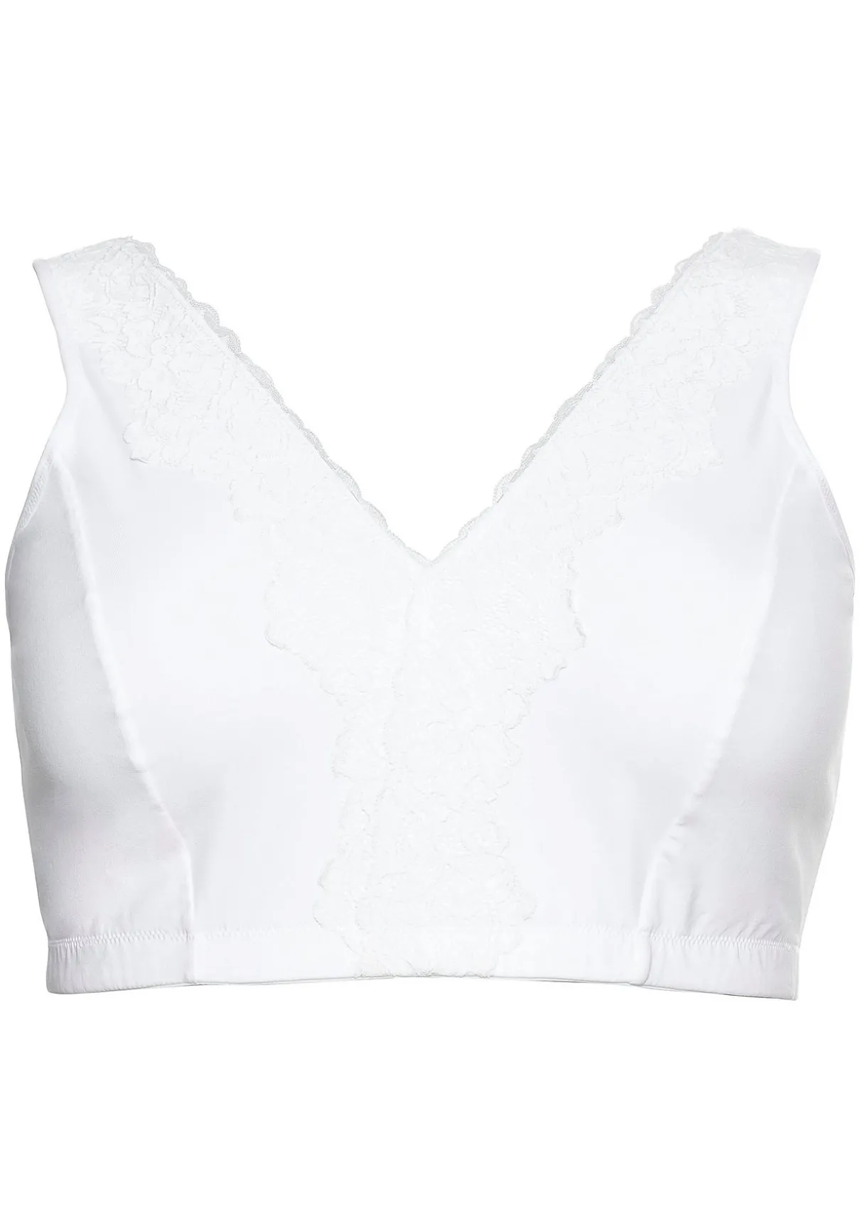 BH ohne Bügel in Bustier-Form, mit Spitzenborte