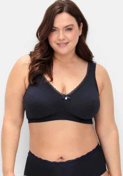 BH ohne Bügel mit dekorativer Spitzenkante