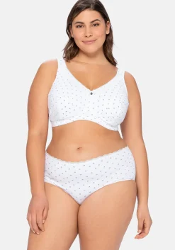 BH ohne Bügel mit dezentem Druck, wattierte Träger