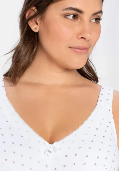 BH ohne Bügel mit dezentem Druck, wattierte Träger