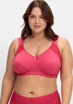 BH ohne Bügel, mit seitlichem Spitzenbesatz