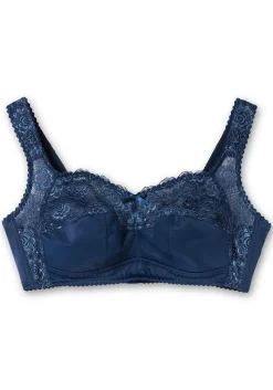 BH ohne Bügel, mit Spitze und leicht glänzend