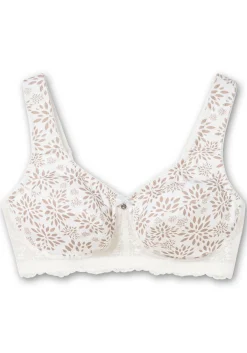 BH ohne Bügel mit Spitzenbesatz und Mesh-Innenfutter