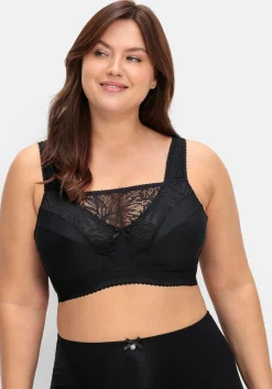 BH ohne Bügel, mit Spitzeneinsatz