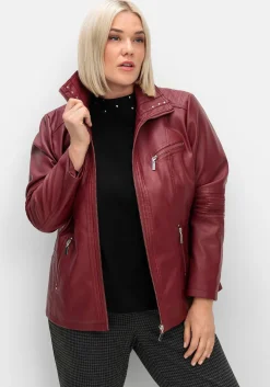 Bikerjacke in Lederoptik