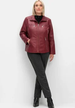 Bikerjacke in Lederoptik