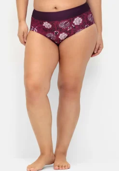 Bikinihose mit Blumendruck und Shaping-Einsatz