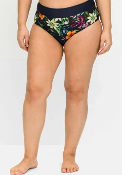 Bikinihose mit Blumendruck und Shaping-Einsatz