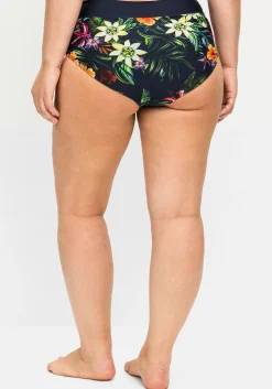 Bikinihose mit Blumendruck und Shaping-Einsatz