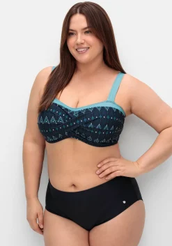 Bikini-Oberteil in Wickeloptik, ohne Bügel