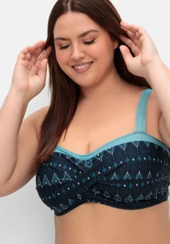 Bikini-Oberteil in Wickeloptik, ohne Bügel