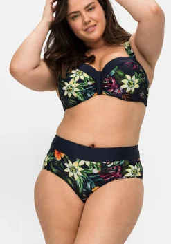 Bikini-Oberteil mit Bügeln und Blumendruck