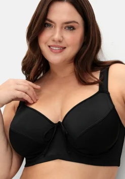 Bikini-Oberteil mit Bügeln und Schleife am Ausschnitt